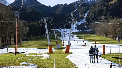 Alpes com falta de neve