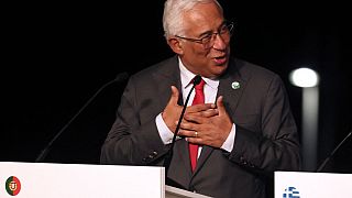 Portugal's Prime Minister Antonio Costa holds a joint press conference with the rest of leaders during the EU-MED9 Euro-Mediterranean Group Summit on December 9, 2022.