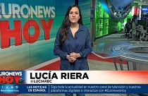 Lucía Riera presenta el informativo diario Euronews Hoy