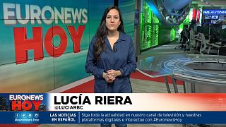 Lucía Riera presenta el informativo diario Euronews Hoy