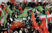 Des Iraniens assistent à une cérémonie dans la capitale Téhéran, le 03.01.2023, pour commémorer le troisième anniversaire du meurtre de Soleimani