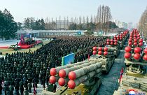 خلال عرض عسكري في كوريا الشمالية في نهاية 2022