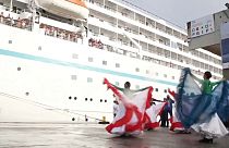 Bienvenida al crucero Amadea en el puerto Internacional El Guamache, en Isla de Margarita