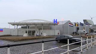 Töltőállomás az Antwerpeni kikötőben