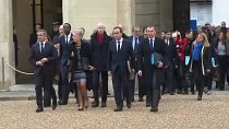 Премьер-министр Франции Элизабет Борн перед переговорами с профсоюзами