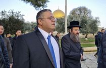  إيتمار بن غفير في فناء المسجد الأقصى في القدس، 3 يناير 2023.