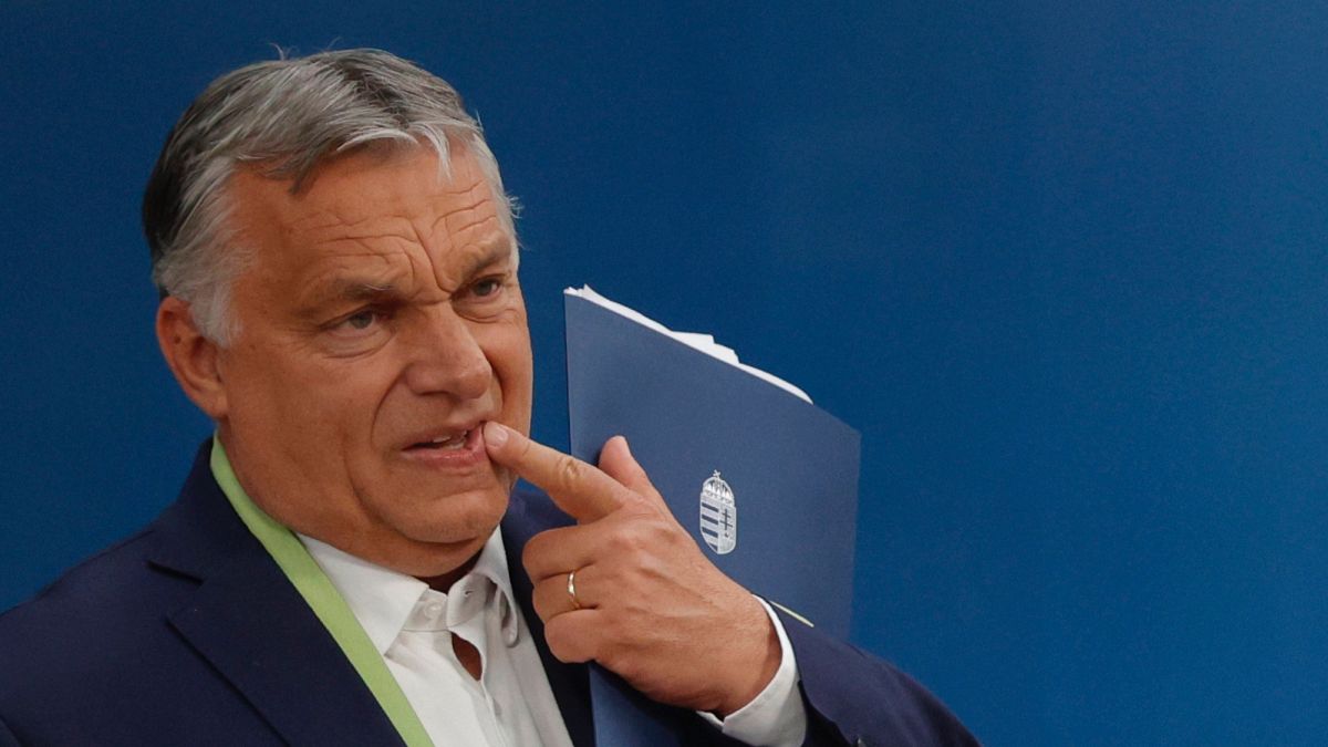 Orbán Viktor egy uniós csúcson, 2021-ben