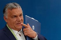 Orbán Viktor egy uniós csúcson, 2021-ben