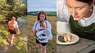 Pippa Lovell forages for the ingredients in her restaurant, Versa, on the Isle of Man