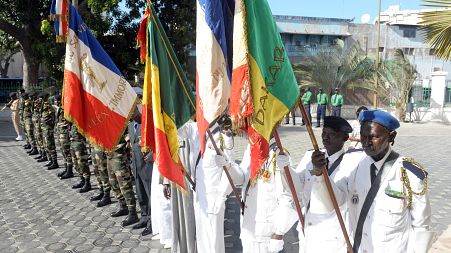 Senegalese shooters in 2014 in Dakar during a WWI commemoration ceremony