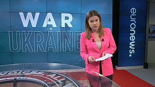 Euronews correspondent Sasha Vakulina reporting on the war in Ukraine. 