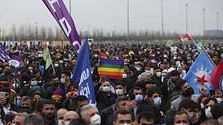 Συγκέντρωση υποστηρικτών του φιλοκουρδικού κόμματος στην Τουρκία