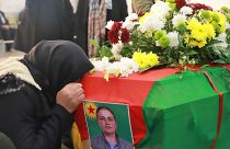تشييع جنازة الكردية أمينة كارا في السليمانية في إقليم كردستان العراق