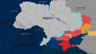 Mapa de los territorios ocupados por Rusia en Ucrania.