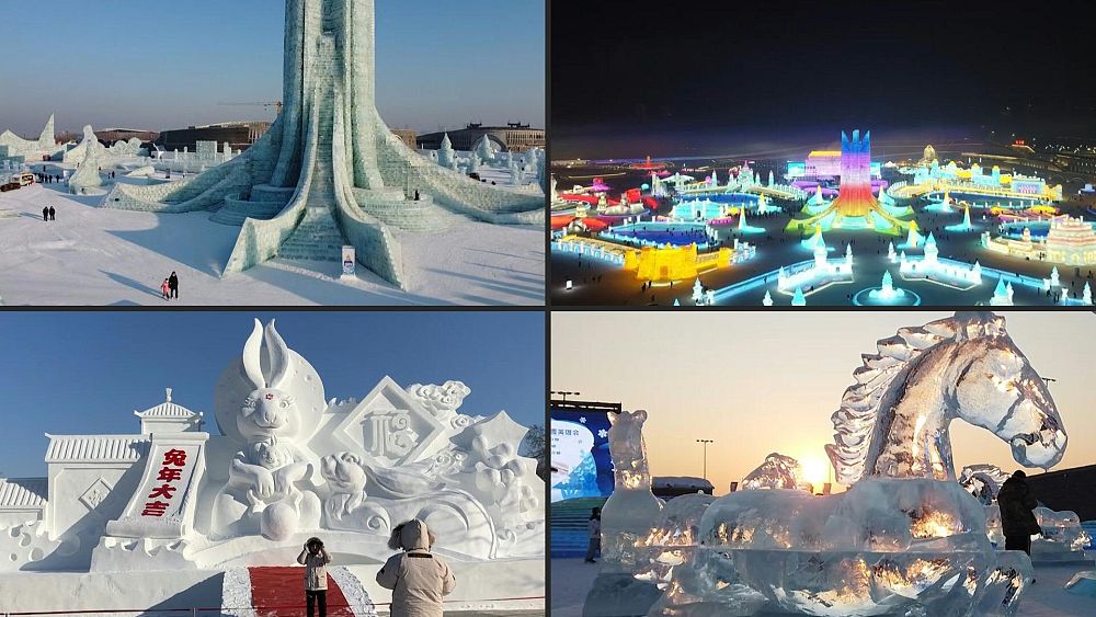 WATCH: China annual ice festival is underway in the northern city of Harbin  | Euronews