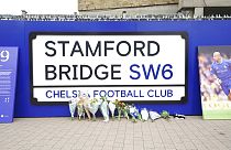 Flowers and tributes for Gianluca Vialli at Chelsea's Stamford Bridge ground, London, following the announcement of the death of the former Italy, Juventus and Chelsea striker