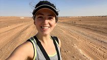 Euronews Travel reporter Hannah Brown in the Sahara desert in Algeria