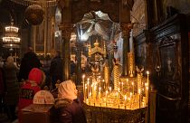 Служба в рождественский сочельник, Свято-Владимирский кафедральный собор, Киев, 6 января 2023 года. 