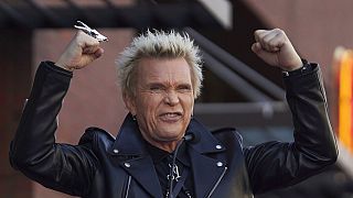 El cantante británico, Billy Idol, en el Paseo de la Fama de Hollywood