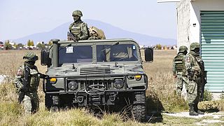 Un groupe de la police militaire mexicaine
