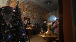 Orthodoxe Weihnachten in Konstyantynivka in der Region Donezk