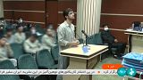 Imagen de un juicio a detenidos por las protestas en Irán 