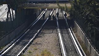 Une voie ferrée du métro de Mexico, Mexique, le 7 janvier 2023