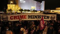 Акция протеста в Тель-Авиве против нового правительства и лично премьер-министра Нетаньяху, 7 января 2023 года.