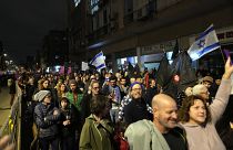 Tüntetés Tel-Avivban a szélsőjobboldali kormány ellen 2023. január 7-én