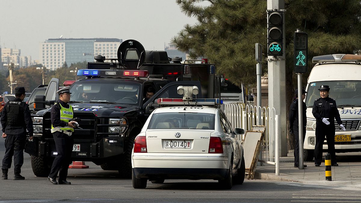 عناصر شرطة المرور في بيكين. 2013/10/30