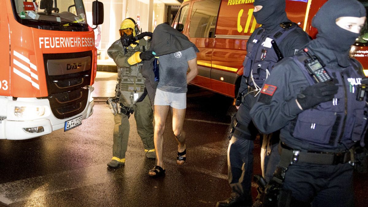 Un homme arrêté à Castrop-Rauxel, Allemagne, le 8 janvier 2023