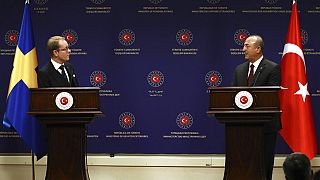 Οι υπουργοί Εξωτερικών Σουηδίας και Τουρκίας (φωτογραφία αρχείου)