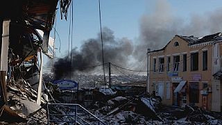 Destruição por mísseis na Ucrânia