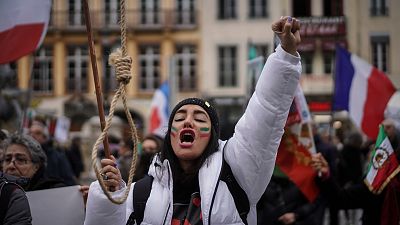 Anti-Iran protest in Lyon, France.