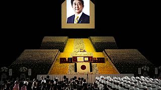 Japonya'da eski Başbakan Abe Şinzo'nun cenaze töreni (arşiv)