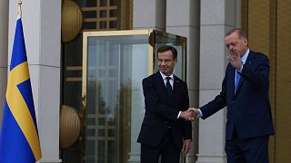 نخست‌وزیر سوئد و رئیس‌جمهوری ترکیه (عکس از آرشیو)