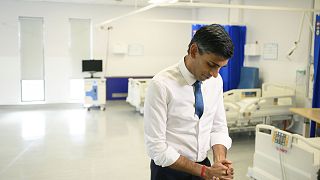 UK PM Rishi Sunak visits Croydon University hospital in South London. Friday, 28 October 2022. 