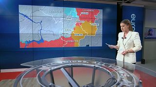 Саша Вакулина (Euronews) представляет карту боевых действий в Украине