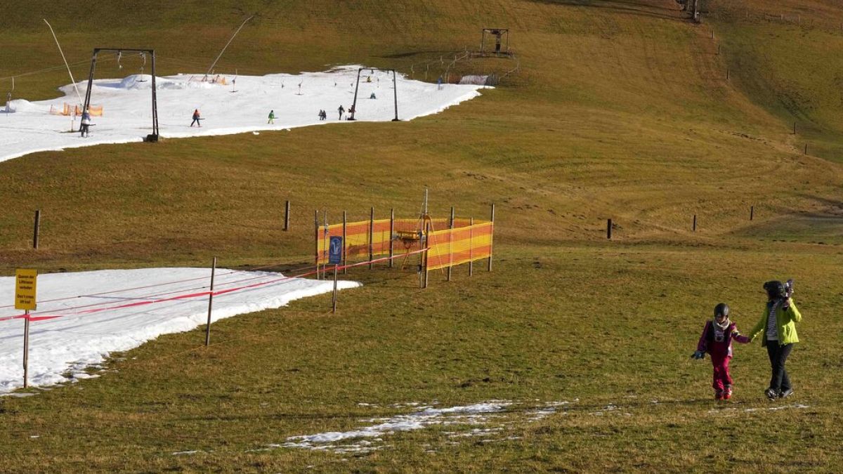 Avusturya'da bir kayak tesisi