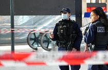 ماموران پلیس فرانسه در محل حمله در ایستگاه قطار شمال پاریس