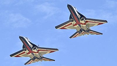أظهرت مقاطع مصورة الطائرات المقاتلة التابعة لتايبيه أثناء محاكاة اعتراض طائرات مفترضة لـ"الأعداء"