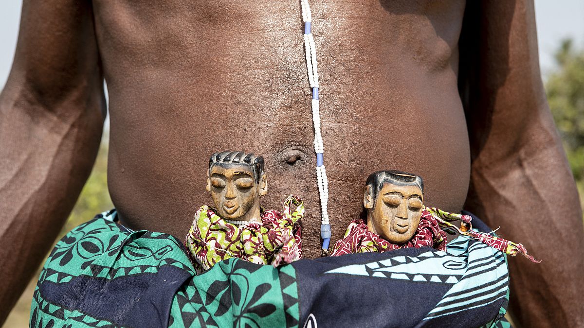 Teilnehmer des Voodoo-Festivals. Ouidah, 10.1.2023