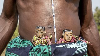 Teilnehmer des Voodoo-Festivals. Ouidah, 10.1.2023