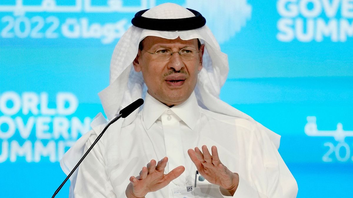 شاهزاده عبدالعزیز بن سلمان وزیر انرژی عربستان سعودی در اجلاس سران دولت جهانی در اکسپوی دوبی