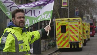 Up to 25,000 paramedics, emergency call handlers, ambulance drivers and technicians staged a strike in England and Wales on Wednesday against a below-inflation 4% pay deal