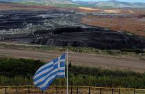 Yunanistan'da bir linyit madeni