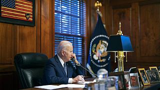 US-Präsident Joe Biden in seinem Privathaus, wo die geheimen Dokumente in der Garage gefunden worden sind.