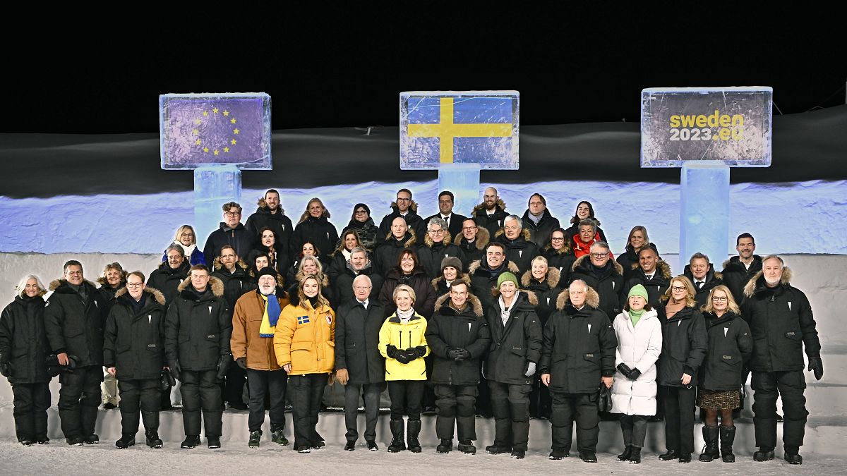 Foto tomada en el Ice Hotel de Jukkasjarvi, Suecia, el 12 de enero de 2023 por Jonas Ekstromer / TT News Agency vía AP