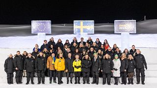 Τα μέλη της Ευρωπαϊκής Επιτροπής και στελέχη της κυβέρνησης της Σουηδίας στο Icehotel