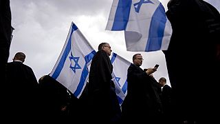 La manifestazione di giudici e avvocati a Tel Aviv